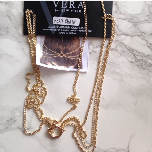 4/$20 3 Layer Gypsy Headchain Gold Head Chain NWT - Picture 7 of 7